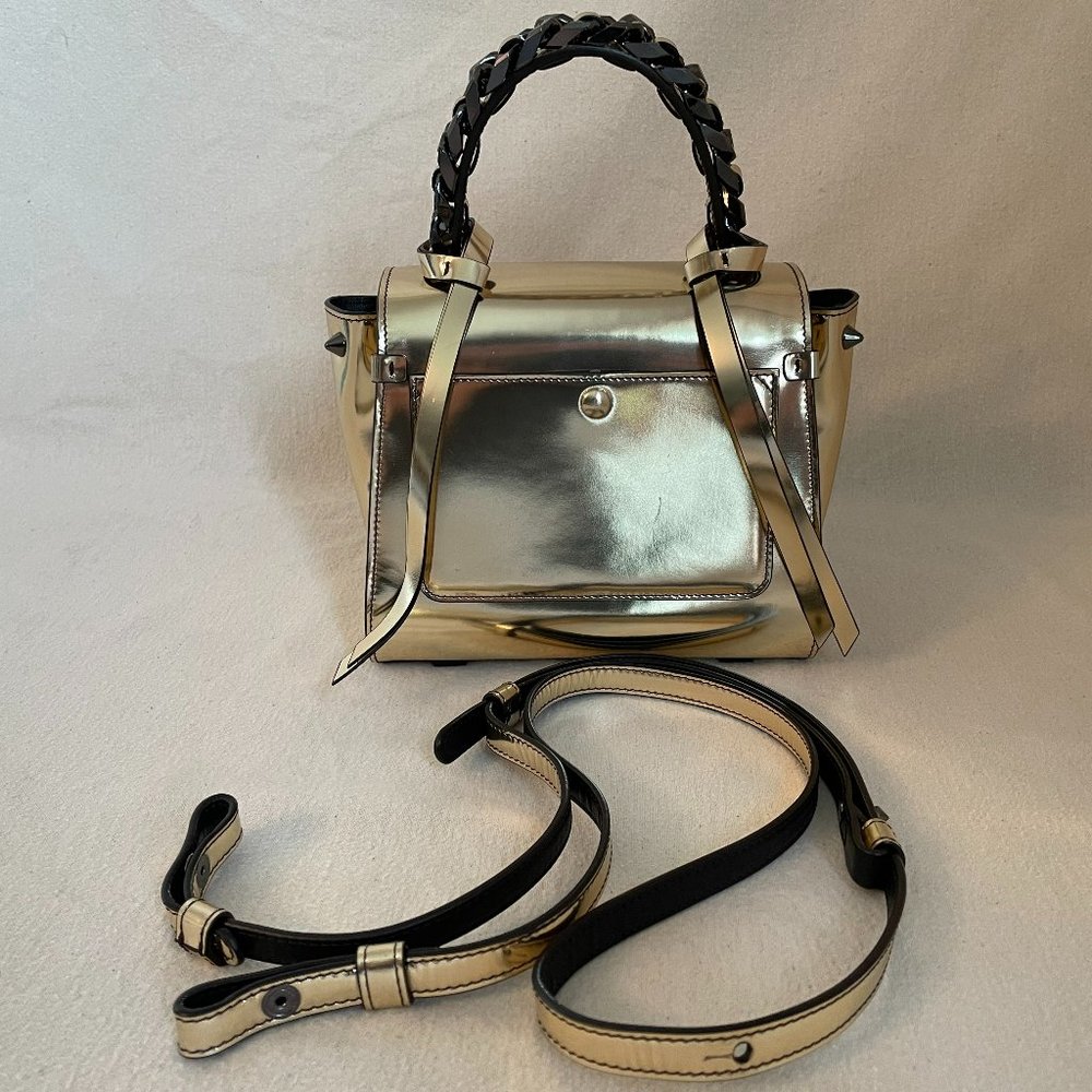 Elena Ghisellini Gold Handbag (Never Used!) Made in Italy
